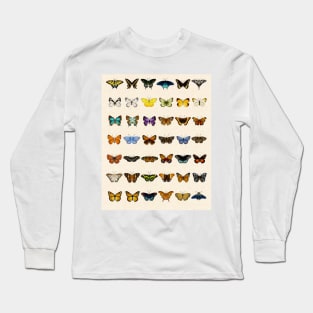 Watercolor Butterfly Chart Long Sleeve T-Shirt